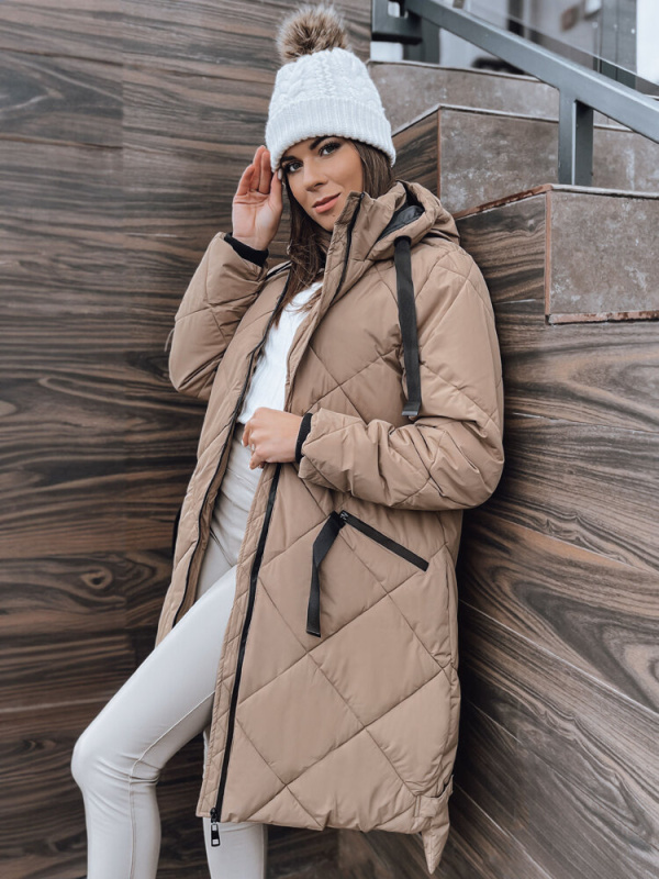 Dámská bunda oversize MELODY Barva béžová DSTREET TY3990 Barva: Béžová, Velikost: M