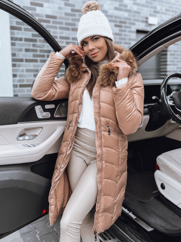 Dámská zimní bunda STELLAR camel Dstreet TY3994 Velikost: XL