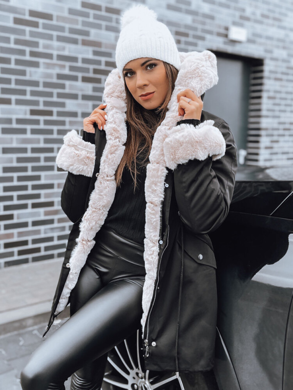 STARBURST dámská zimní bunda parka černá Dstreet TY4025 Velikost: L
