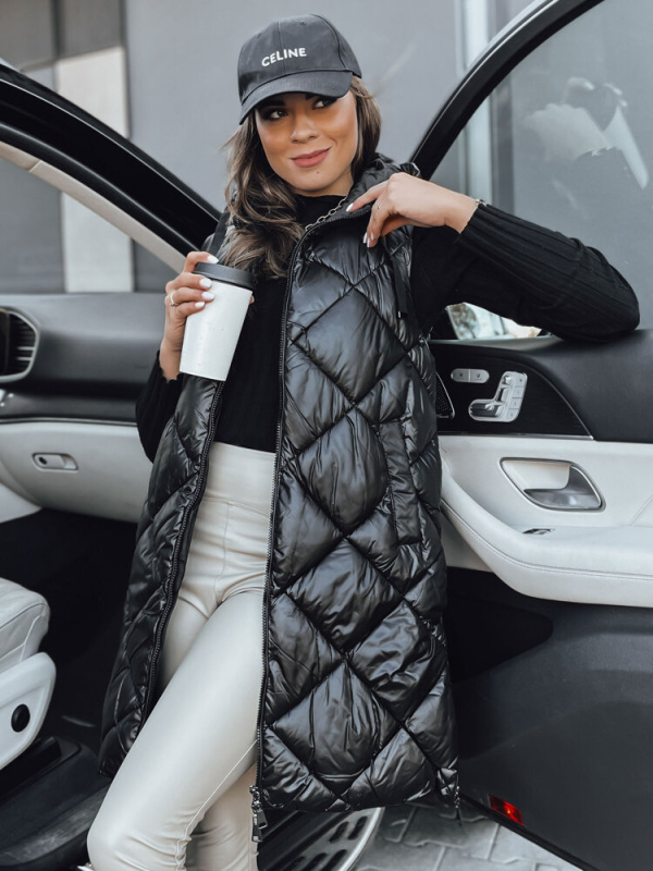 Dámská prošívaná vesta VAYNE Barva černá DSTREET TY4046 Barva: Černá, Velikost: S