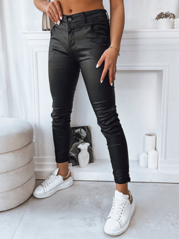 Dámské kalhoty voskované COLIN Barva černá DSTREET UY1778 Barva: Černá, Velikost: S