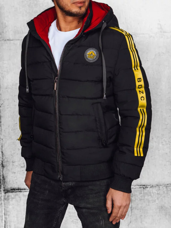 Pánská černá prošívaná bunda Dstreet TX4649 Velikost: 3XL