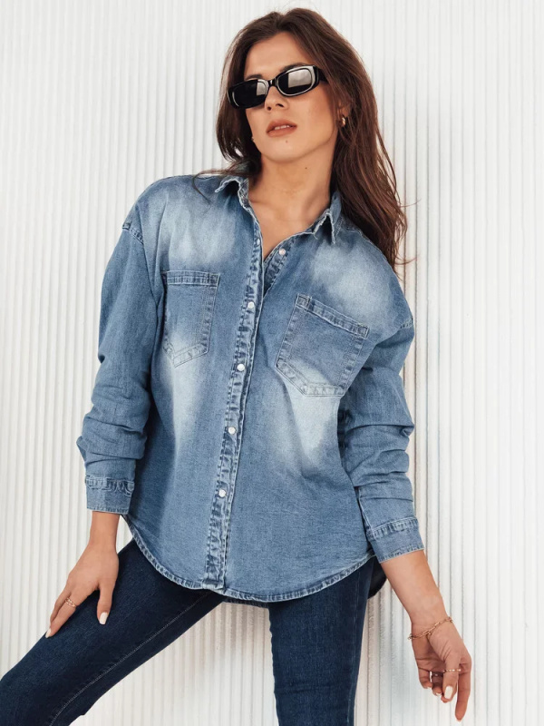 AMERICANA dámská džínová košile modrá Dstreet DY0368 Velikost: S