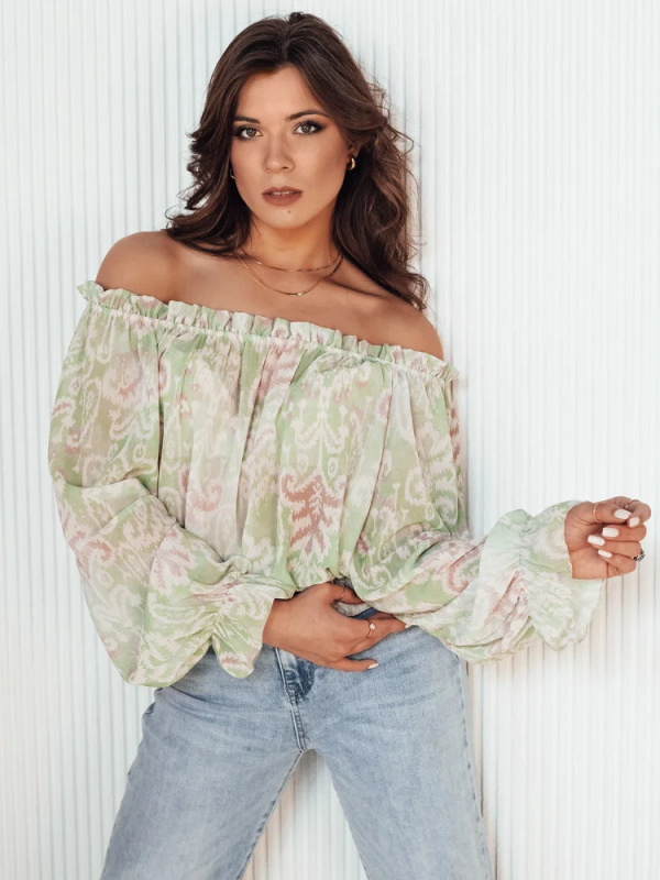 Dámská halenka MORALES zelená Dstreet RY2369 Univerzální