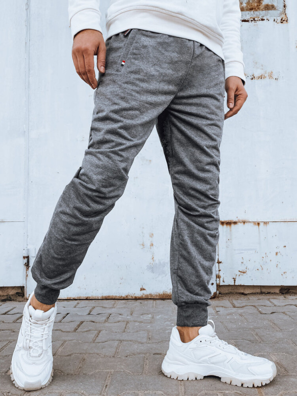 Pánské teplákové kalhoty Barva tmavě šedá DSTREET UX4120 Barva: Šedá - světle, Velikost: XL/XXL
