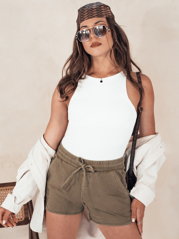 Dámské kraťasy CITYCHIC Dstreet SY0348 Barva: Hnědá, Velikost: XL