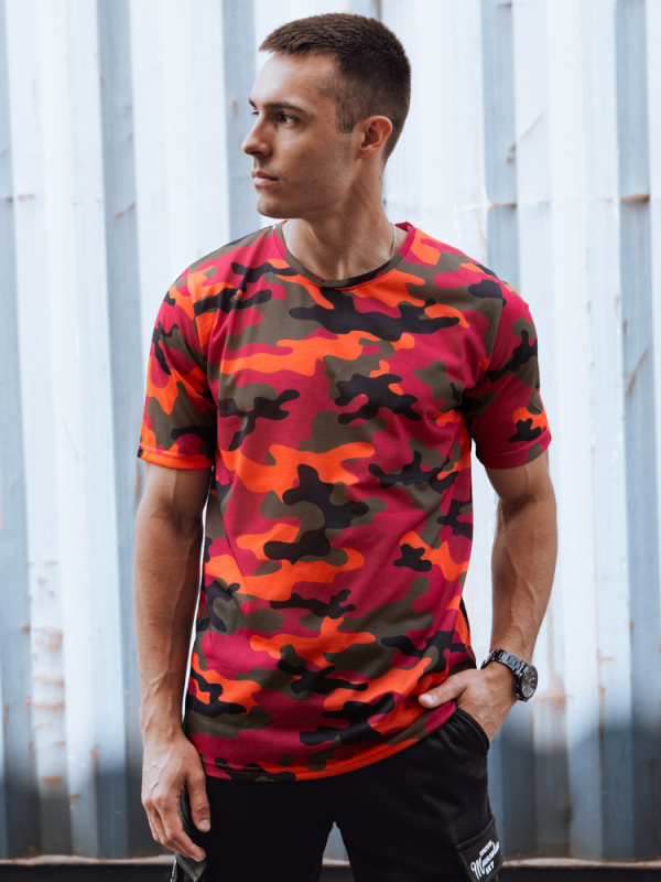 Pánské oranžové camo tričko Dstreet RX5592 XL