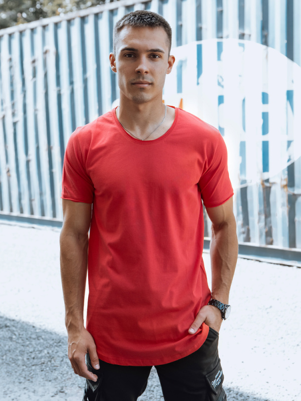 Pánské tričko červené Dstreet RX5602 Barva: Červená, Velikost: XL