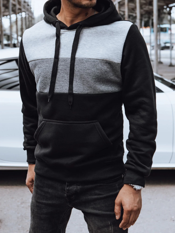 Pánská mikina s kapucí černá Dstreet BX5822 XXL