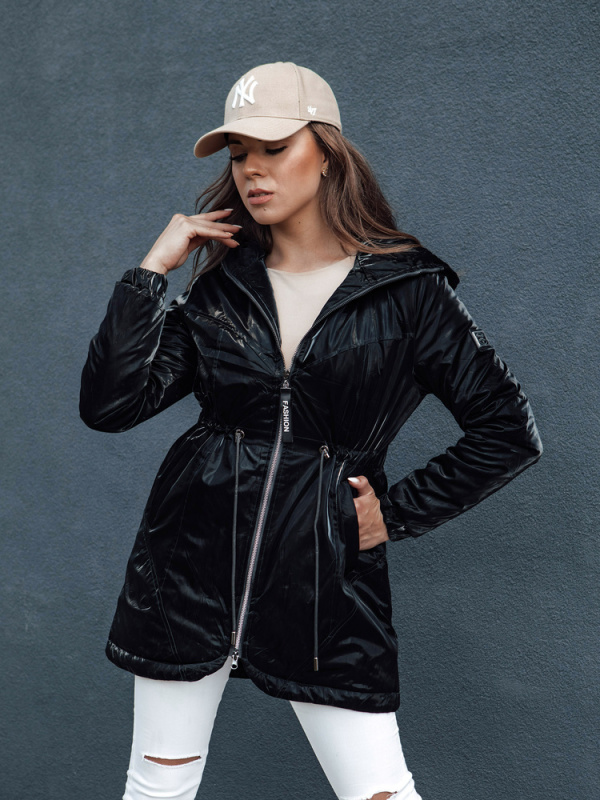 Dámská přechodová parka s kapucí HENRY černá Dstreet TY4496 XL