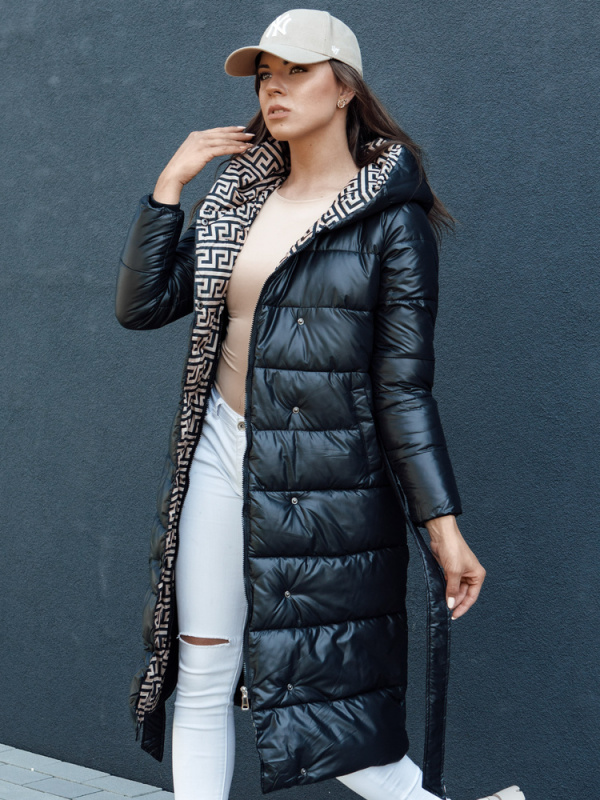 Dámský kabát GRACE Dstreet TY4501 Barva: Černá, Velikost: L