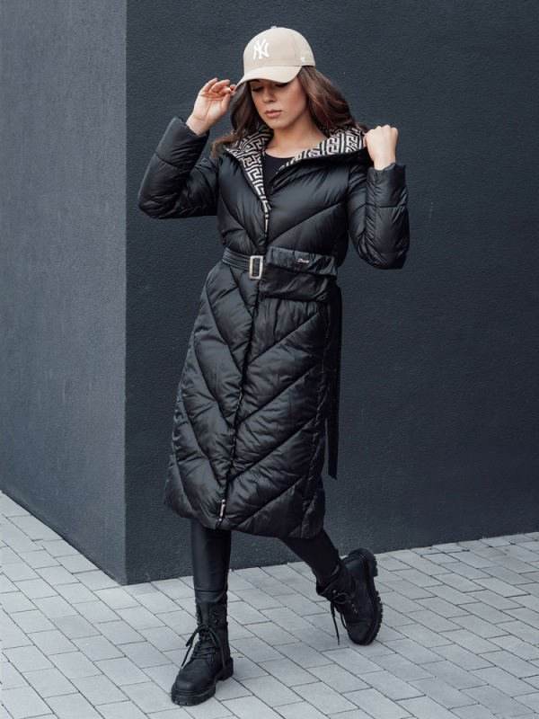 Dámský zimní kabát CELESTIE Dstreet TY4513 Barva: Černá, Velikost: XL