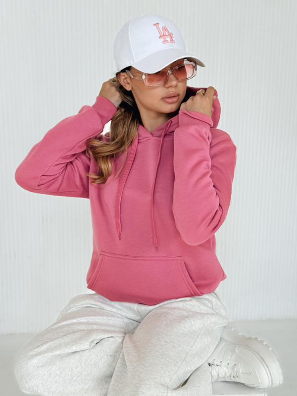 Dstreet Dámská mikina s kapucí BY1394 Barva: Fialová, Velikost: XL