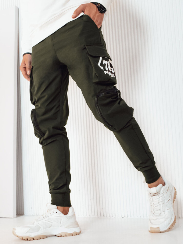Pánské zelené cargo kalhoty Dstreet UX4165 XL