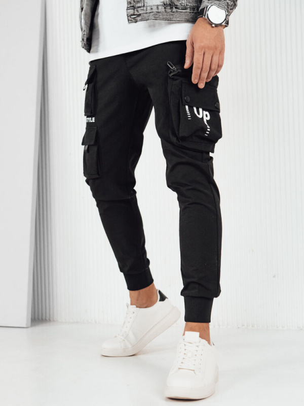 Pánské černé cargo kalhoty Dstreet UX4155 XXL