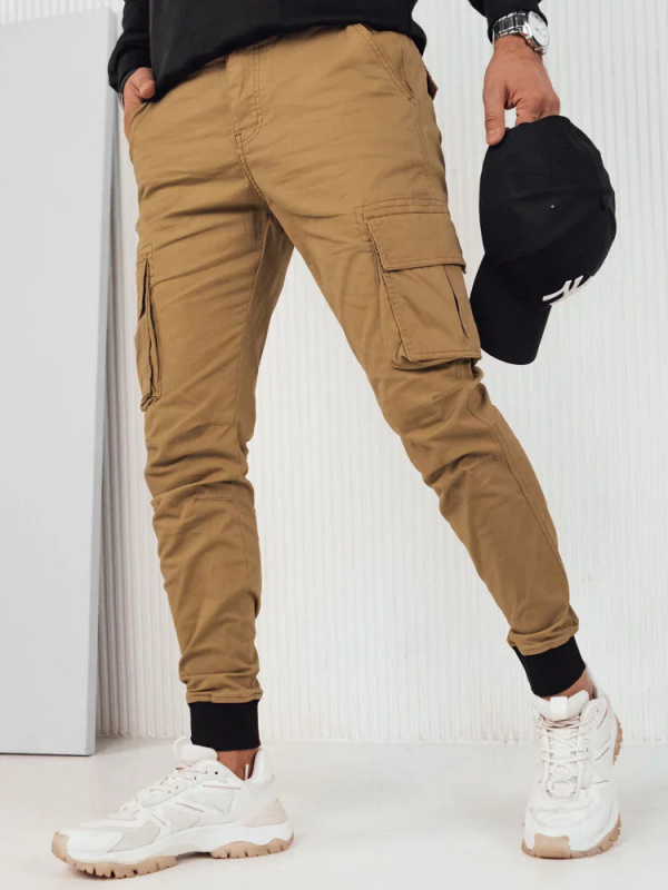 Pánské khaki cargo kalhoty Dstreet UX4176 XL