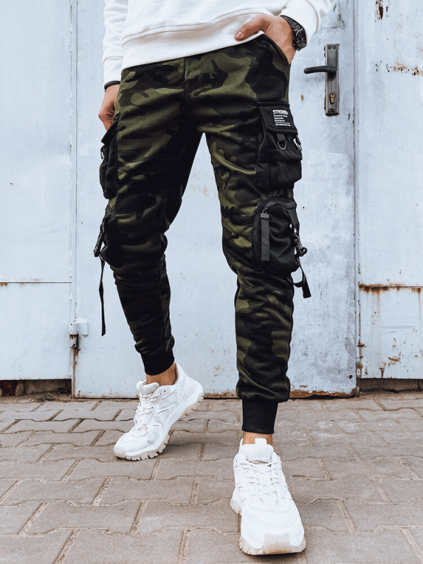 Pánské zelené cargo kalhoty Dstreet UX4207 XXL