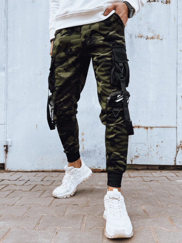 Pánské zelené cargo kalhoty Dstreet UX4201 XXL