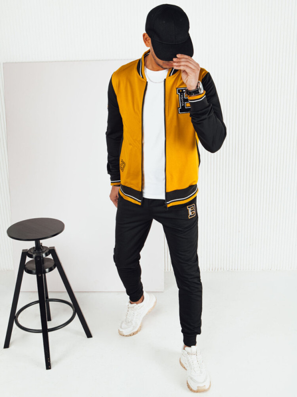 Pánský teplákový souprav Barva žlutá DSTREET AX0765 Barva: Vícebarevná, Velikost: XL