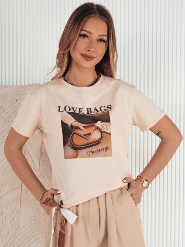 Dámské tričko s potiskem LOBAG Barva Bílý DSTREET RY2409 Barva: Oranžová, Velikost: M/L