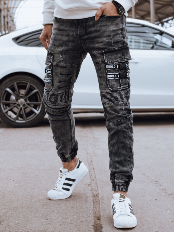 Šedé pánské cargo kalhoty Dstreet UX4239 Velikost: M
