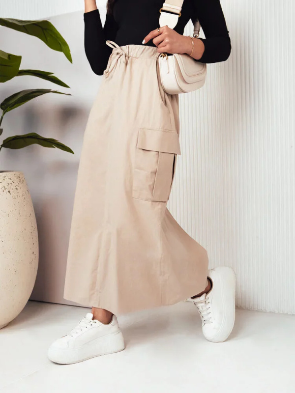 Maxi sukně MERSALS světle béžová Dstreet CY0446 M