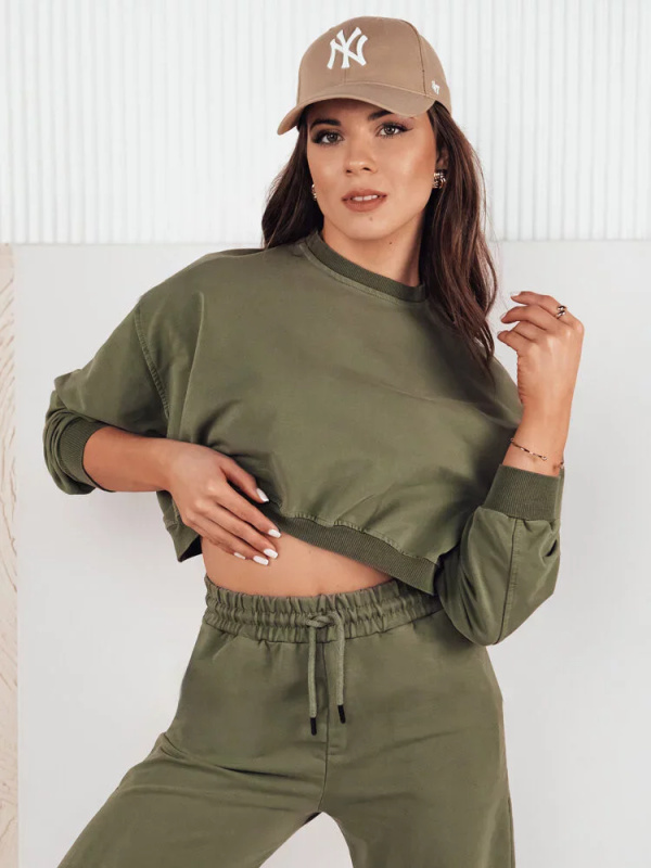 Khaki dámská tepláková souprava SOLIR Dstreet AY1019 L