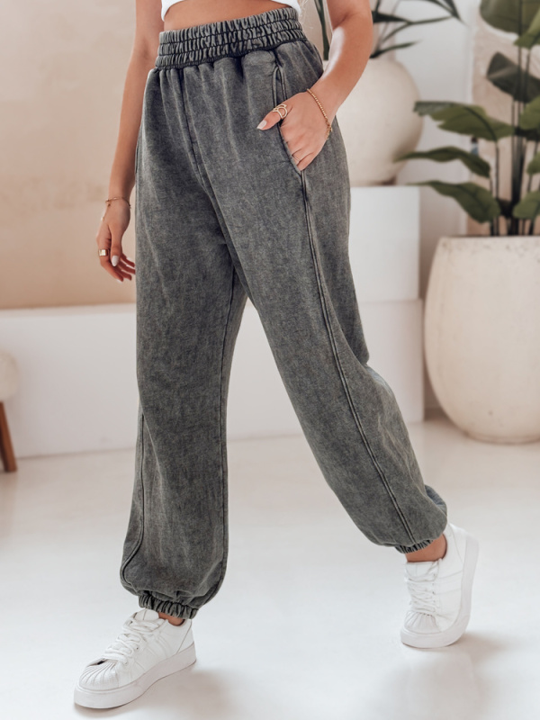 Dámské kalhoty casual DREY Barva šedá DSTREET UY2021 Barva: Šedá - světle, Velikost: M/L