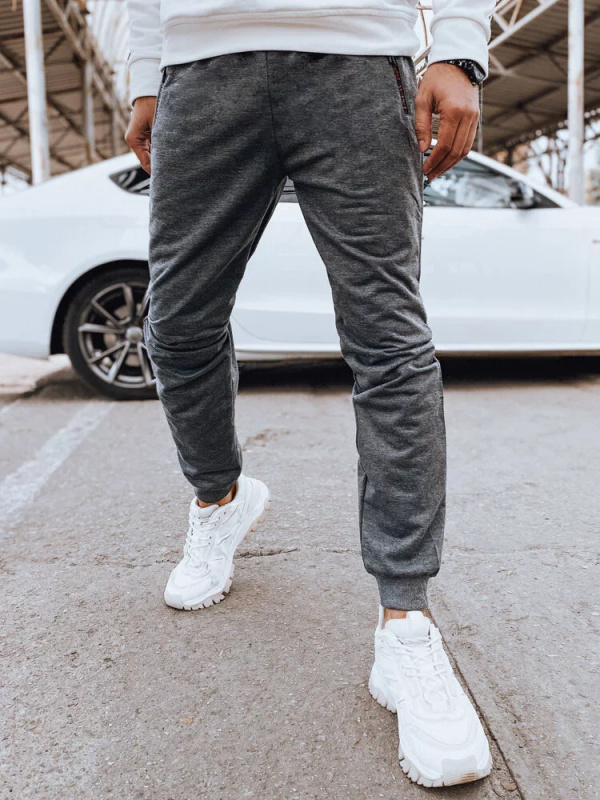Pánské světle šedé tepláky Dstreet UX4284 2XL / 3XL