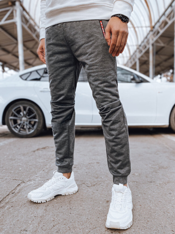 Pánské světle šedé tepláky Dstreet UX4281 2XL / 3XL