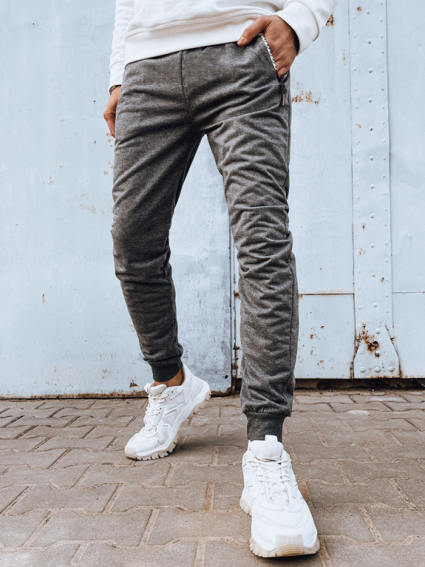 Pánské světle šedé tepláky Dstreet UX4278 2XL / 3XL