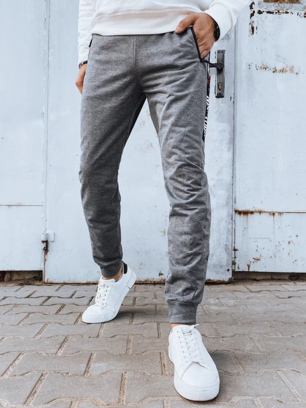 Pánské světle šedé tepláky Dstreet UX4272 L / XL