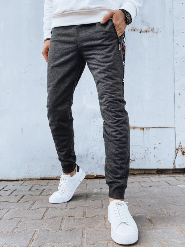 Pánské tmavě šedé tepláky Dstreet UX4271 XL / XXL