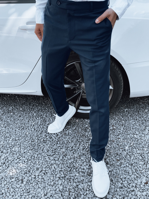 Pánské elegantní kalhoty Dstreet UX4288 Barva: Modrá, Velikost: 36