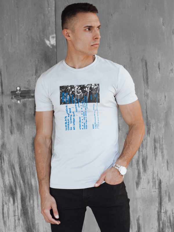 Pánské tričko Dstreet RX5544 Barva: Šedá - světle, Velikost: XL