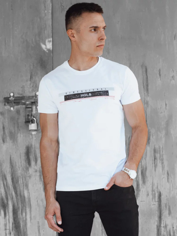 Dstreet RX5556 bílé pánské tričko XXL