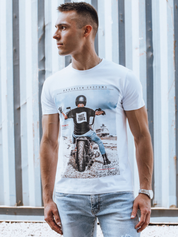 Pánské tričko Dstreet RX5535 Barva: Bílá, Velikost: XXL