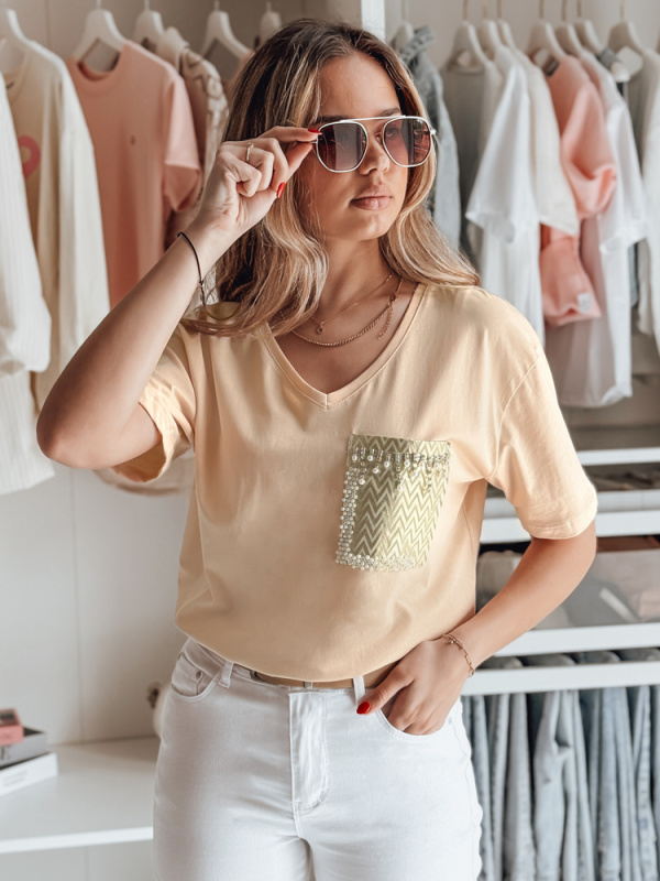 Dámské tričko TASTI Dstreet RY2599 Barva: Oranžová, Velikost: M/L