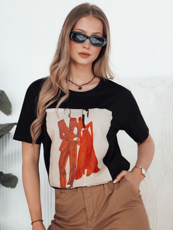 Dámské tričko COMDI černé Dstreet RY2583 M/L