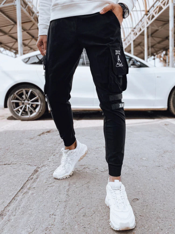 Pánské černé cargo kalhoty Dstreet UX4306 M