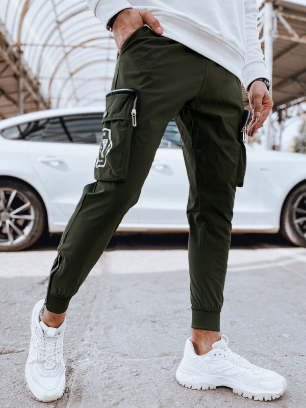 Pánské kalhoty Dstreet UX4309 Barva: Zelená, Velikost: S