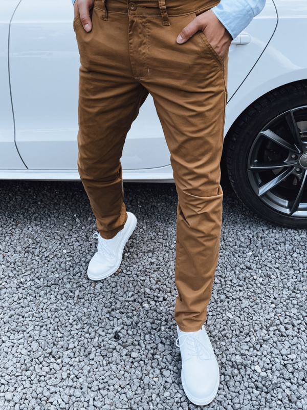 Pánské kalhoty Dstreet UX4335 Barva: Hnědá, Velikost: 44//58