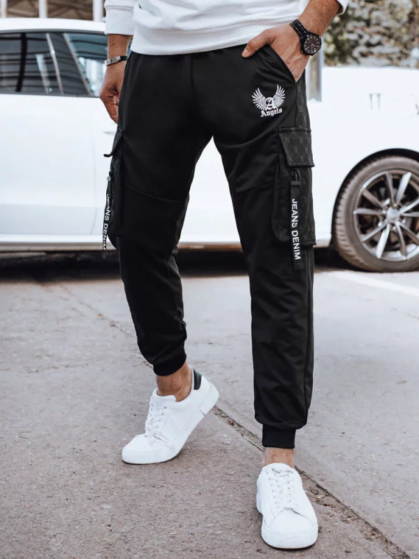 Pánské černé cargo kalhoty Dstreet UX4372 S
