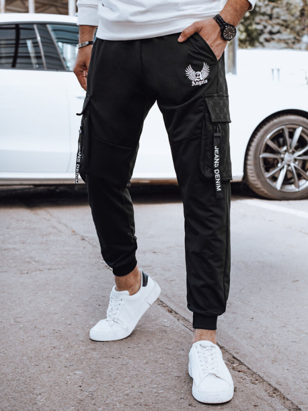 Pánské černé cargo kalhoty Dstreet UX4372 XXL