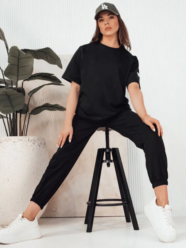 RIZNA dámská tepláková souprava černá Dstreet AY1032 S