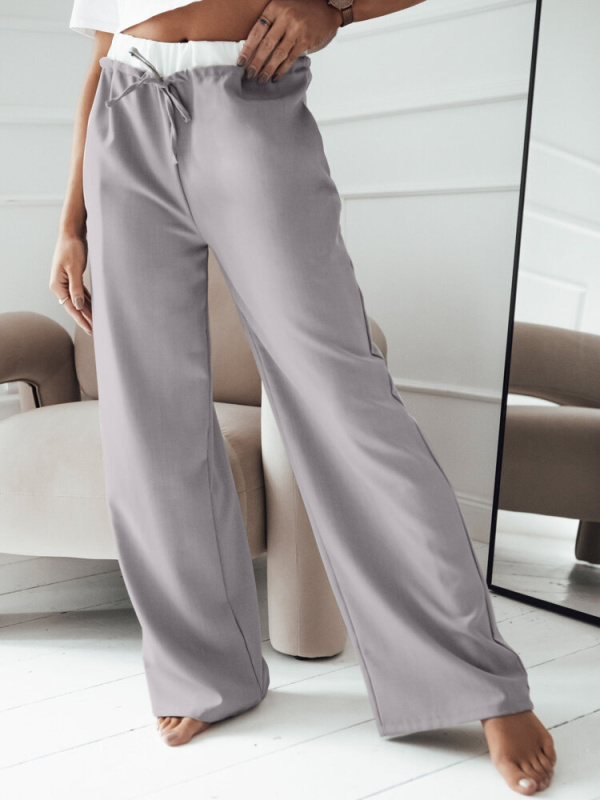 Dámské kalhoty wide leg DARAMY Dstreet UY2101 Barva: Šedá - světle, Velikost: M