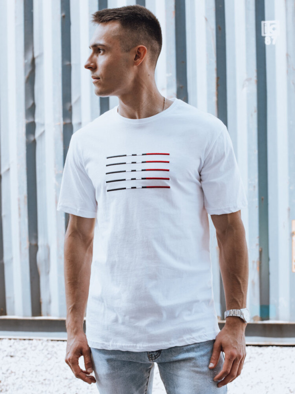Pánské tričko Dstreet RX5568 Barva: Bílá, Velikost: XL