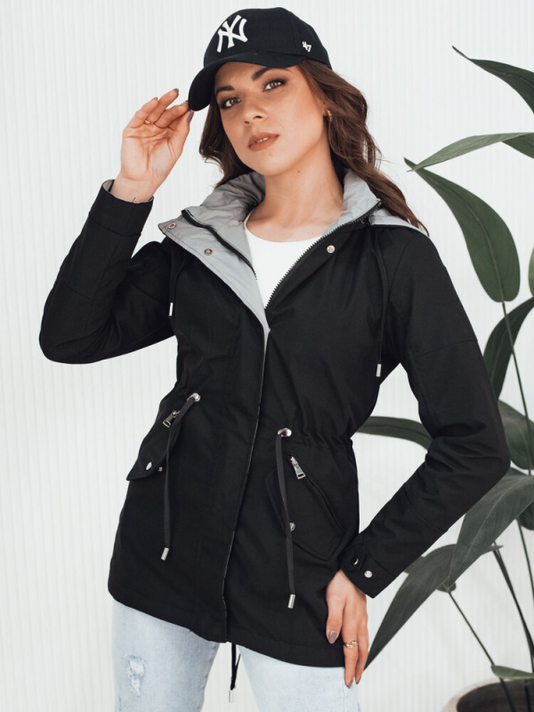 Kurtka damska ELINA ciemnobeżowa Dstreet TY4344 Barva: Černá, Velikost: S