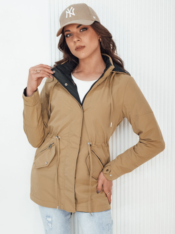 Dámská bunda ELINA, tmavě béžová, Dstreet TY4344 XL
