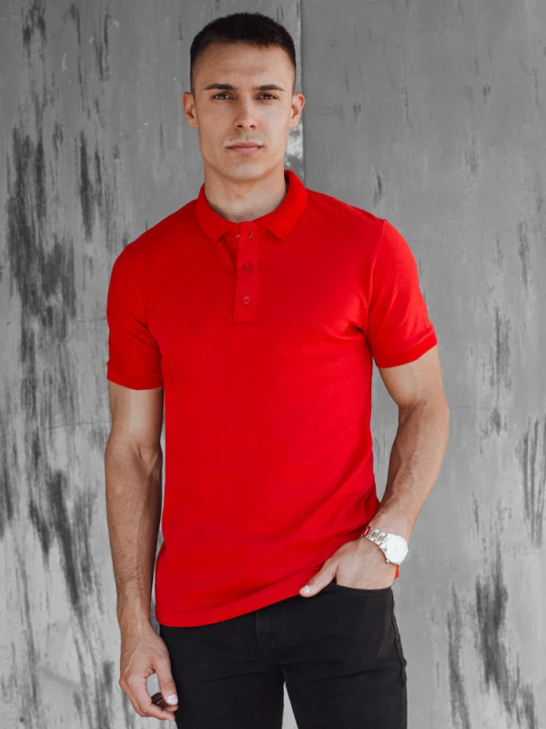 Červené pánské polo triko Dstreet PX0598 Velikost: L